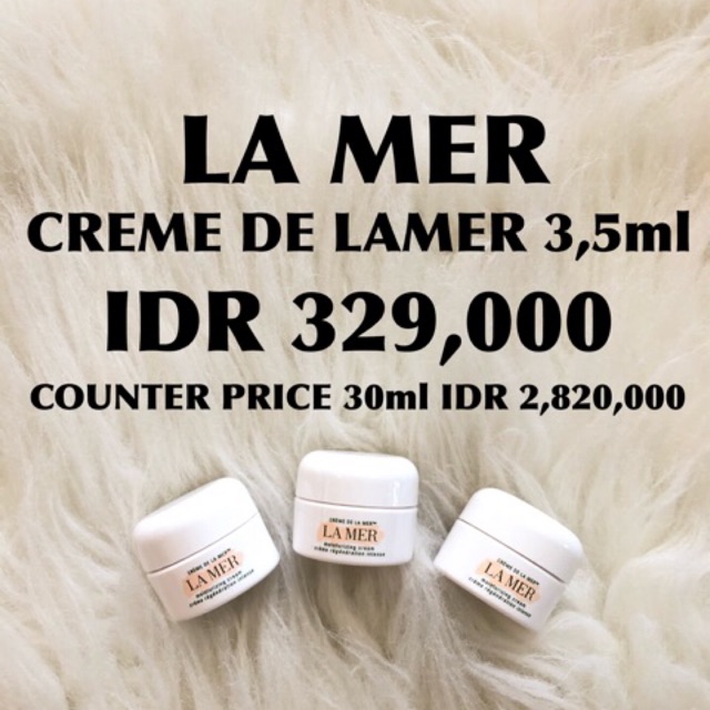 Jual Lamer Creme De Lamer The Moisturizing Cream 3,5ml Indonesia|Shopee ...