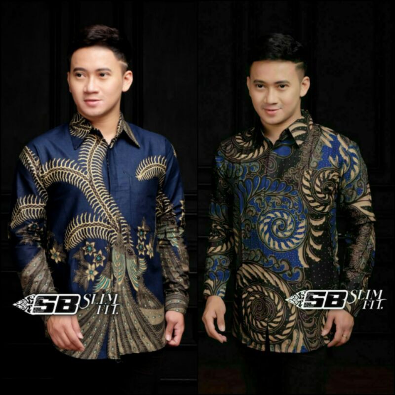 Baju Batik Pria Slimfit Reguler Lengan Panjang Sy4 Bi