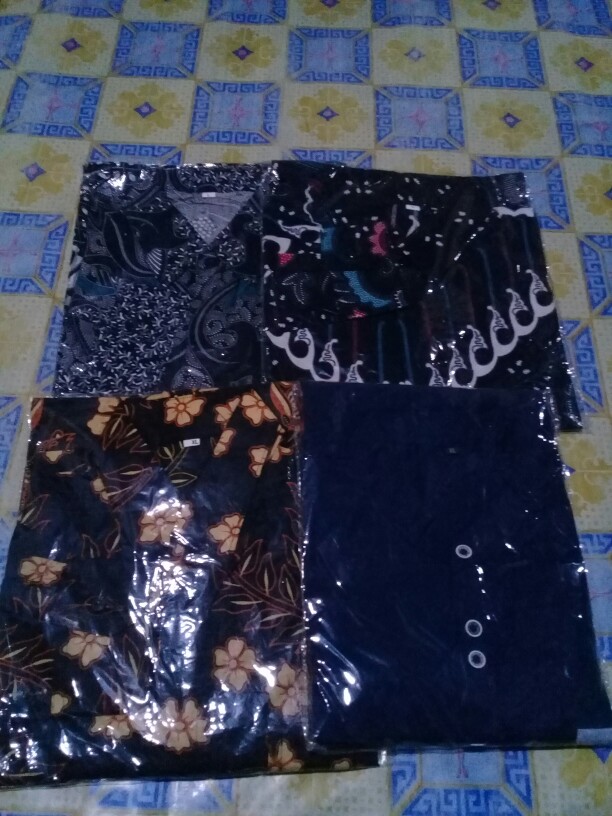 Kemeja Batik Pria Lengan Panjang Size M L Xl Xxl Bswart