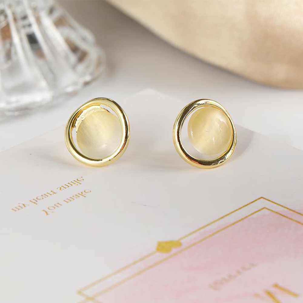 【COD Tangding】Korean Opal Earrings Fashion Women Gift Earstuds Accessories Jewelry