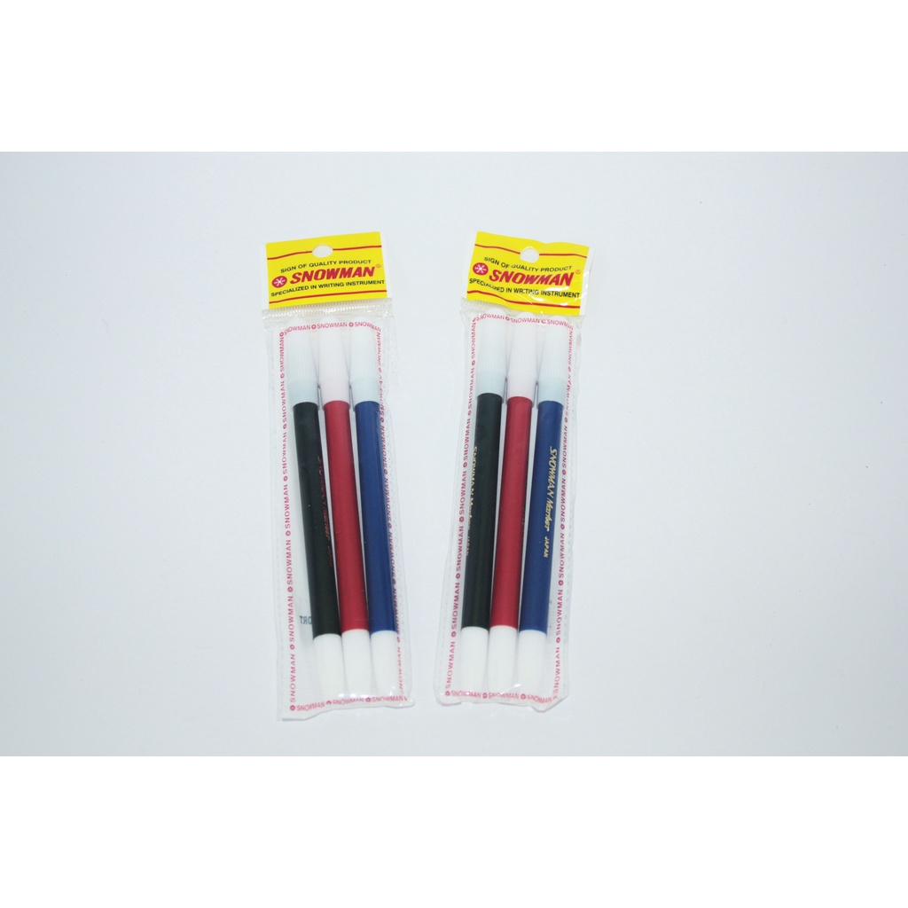 

Spidol Snowman Kecil Isi 3 ( Hitam, Biru, Merah )