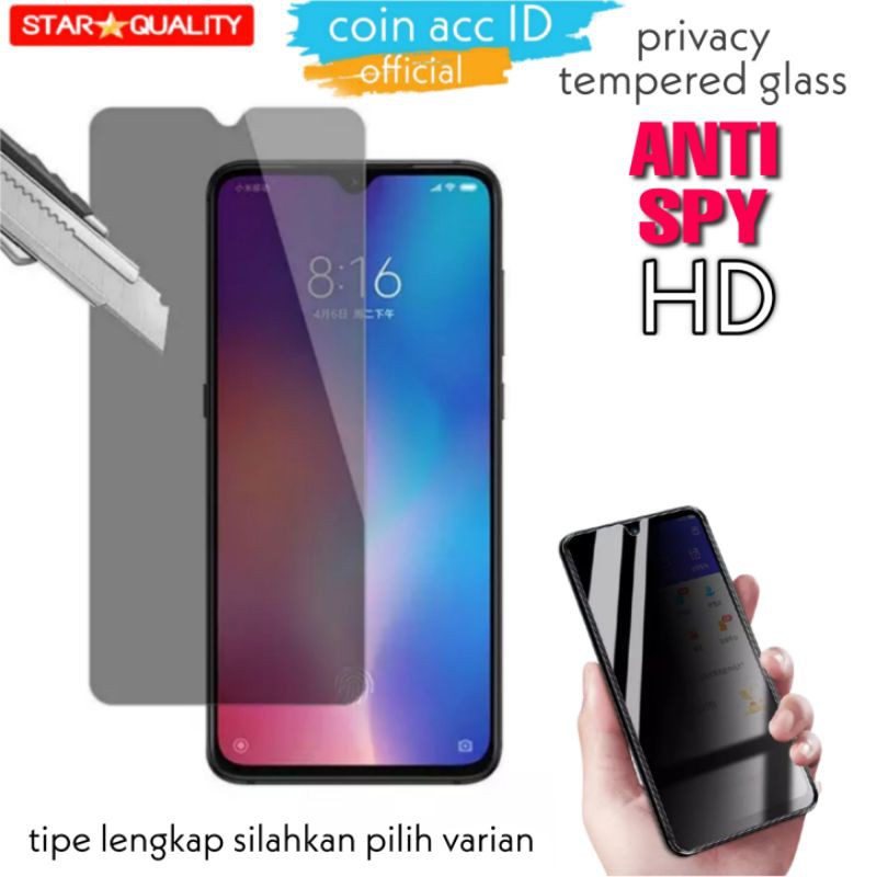 ANTi SPY VIVO Y11/Y12/Y15/Y17/Y20s/Y20i/Y20/Y30/Y30i/Y50/V20 se/Y91/Y95/Y93 - tempered glass privacy