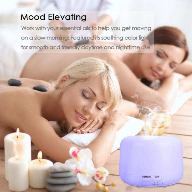 Humidifier Air Diffuser 7 warna Aroma Terapi Essential oil Pelembab 300ml 500ml Air Humidifier aromaterapi