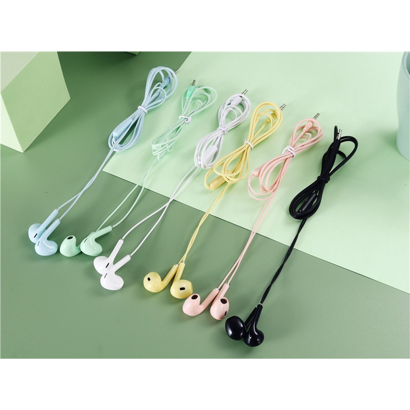 【33LV.ID】New Headset U32 Macaron Extra Bass Stereo Earphones polos terbaru