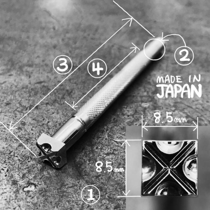 

Oka Factory - Geometric Stamping Tool For Carving Leather - Japan 059