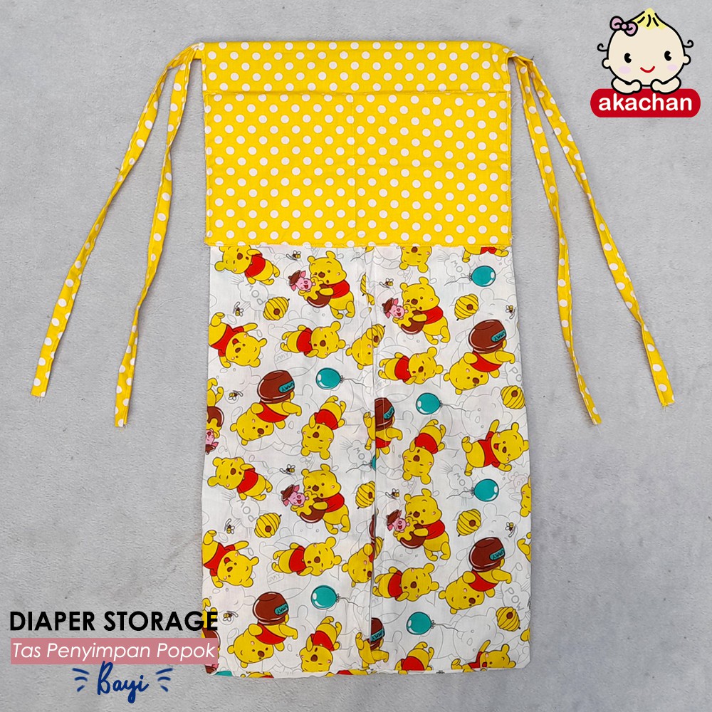 Tempat Popok Penyimpanan Diaper Bayi Pospak pempers digantung di Box Bayi gantungan - diaper holder storage caddy simpan popok menyimpan pampers di dinding nappy stacker wadah katong kantung AKACHAN