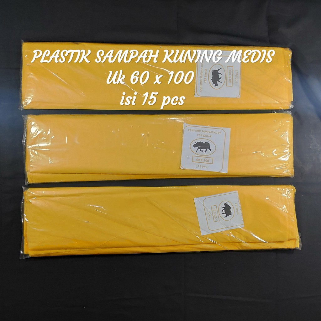 Plastik sampah Kuning 60x100 - Plastik sampah  Medis - kantong plastik medis