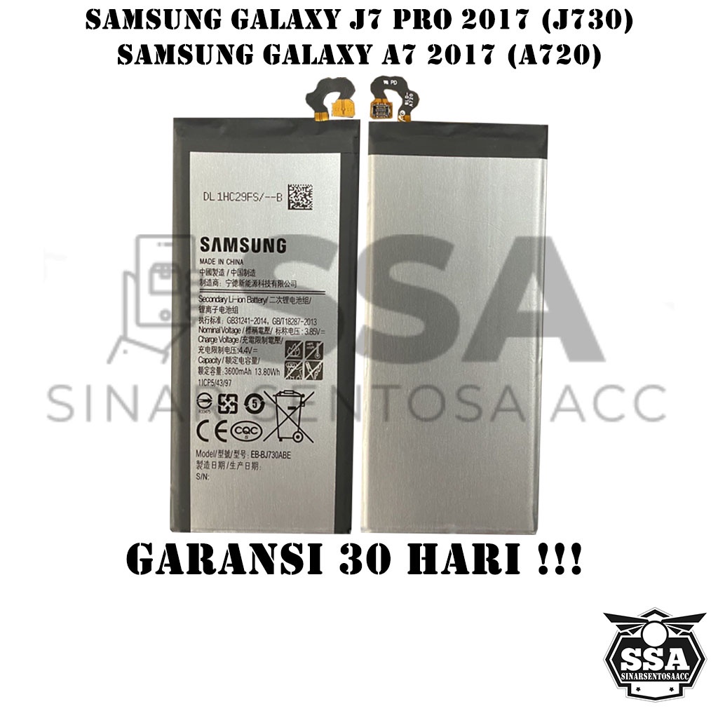 Baterai Original OEM Samsung Galaxy J7 Pro 2017 A7 2017 J730 A720 EB-BJ730ABE BJ730ABE J730A HP Ori Battery Batrai Batre Batu Batere GARANSI AWET MURAH