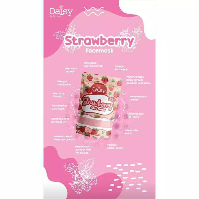 Masker Daisy Organic 60gr &amp; 20gr free spatula