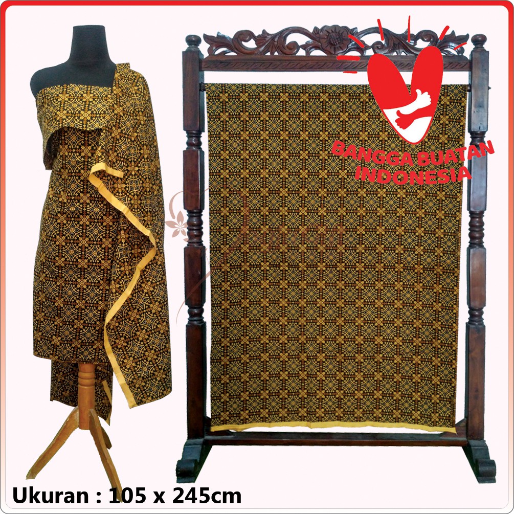 Kain Batik Sogan Motif Nitik Polos