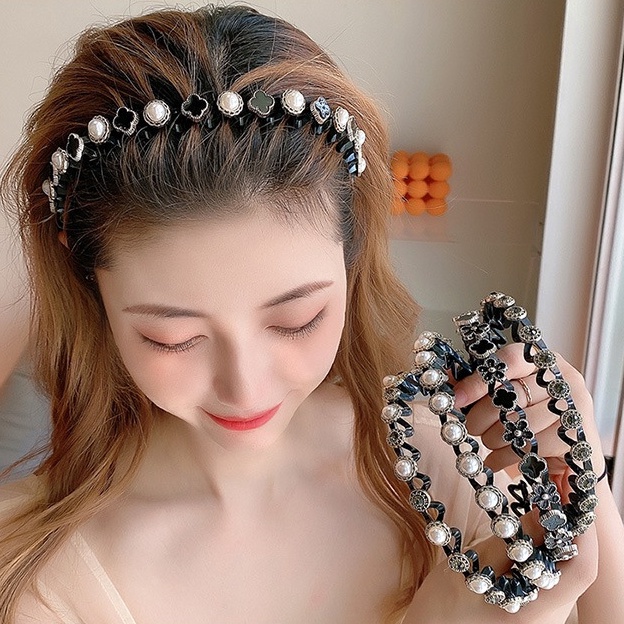 Bando Mutiara Kristal Mutiara Wanita Dewasa Rambut Korea Fashion Bandana Wanita Ikat Kepala Sederhana Gaya Lucu Headband / Korean Hair Band Head Pearl Pearls Cantik Bermotif