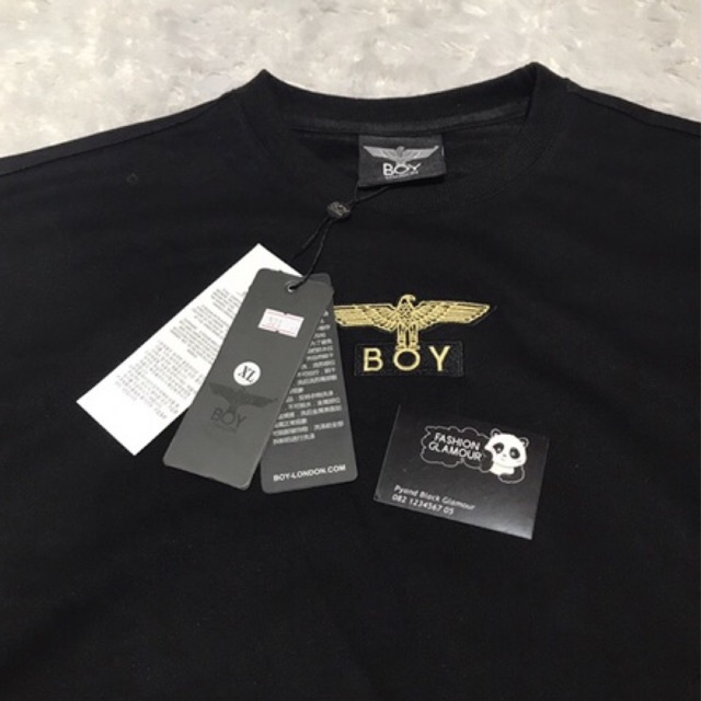 BOY18 SWEATER SET JOGGER BOY LONDON BORDIR GOLD WINGS GOLD IMPORT PRIA WANITA ASIA EROPA KOREA