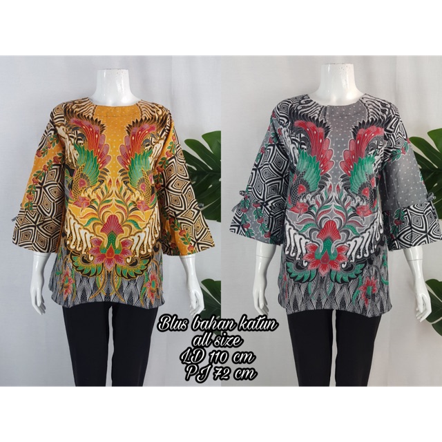 Blus blouse batik solo atasan batik solo baju batik solo wanita batik wanita