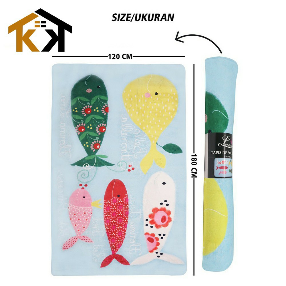Karpet Ikan / karpet busa/ karpet halus /karpet motif/ karpet anti slip/karpet lantai