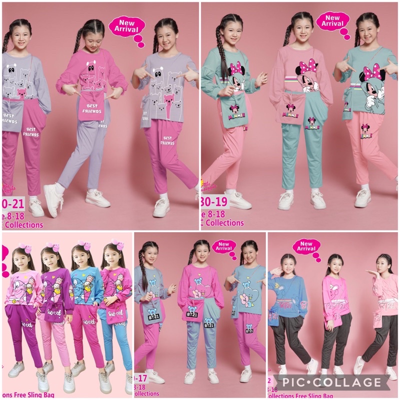 SET ANAK 63013/63015/6632 sz 6-11 thn merk Little Pineapple