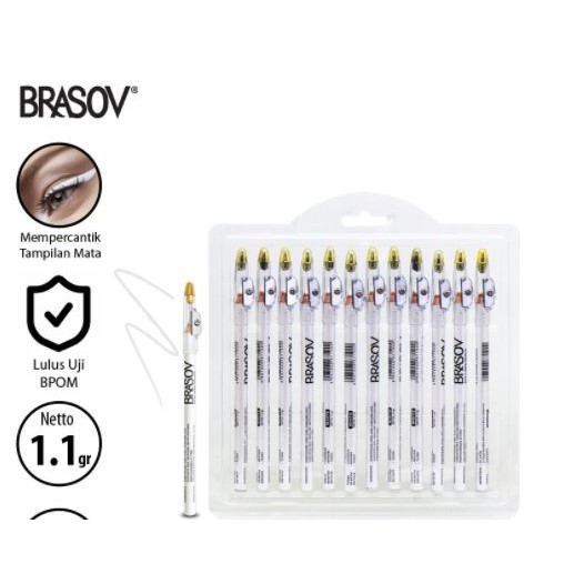 * NCC * Brasov Pensil Alis 2 in 1 Eyebrow dan Eyeliner 3 in 1 Plus Serutan