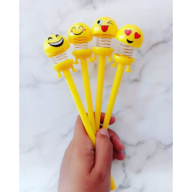 

Pena Emoji/Pulpen gel Emoticon, Pulpen Hitam Karakter Emoticon, Lucu