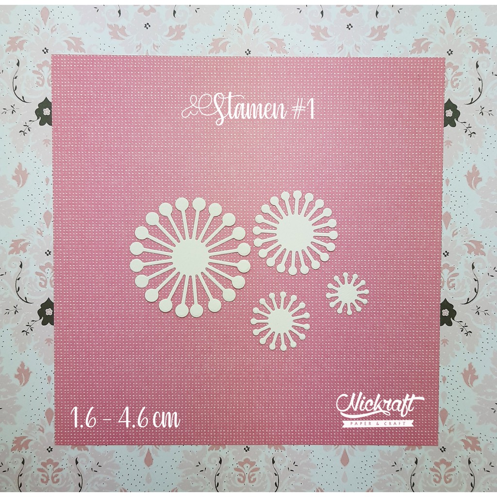 STAMEN 1 - Bahan Scrapbook PUTIK BENANG SARI BUNGA KERTAS