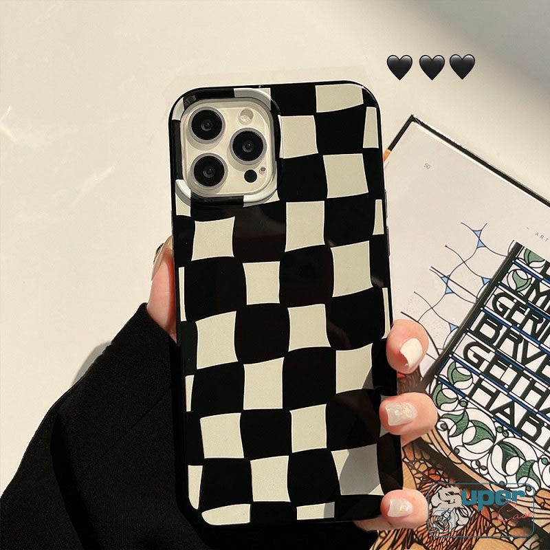 Soft Case Tpu Glossy Shockproof Motif Catur Untuk iPhone 11 13 12 Pro Max 6 7 Plus XR X XS Max 6s 8 Plus SE 2020