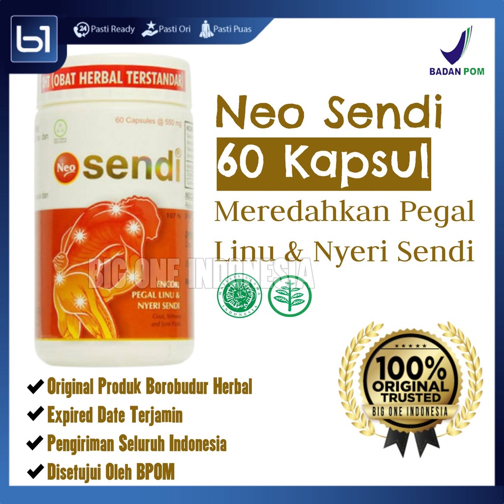 Jual Neo Sendi Borobudur Kapsul Herbal Tradisional Ekstrak Jahe Kencur Kunyit Jamu Atasi