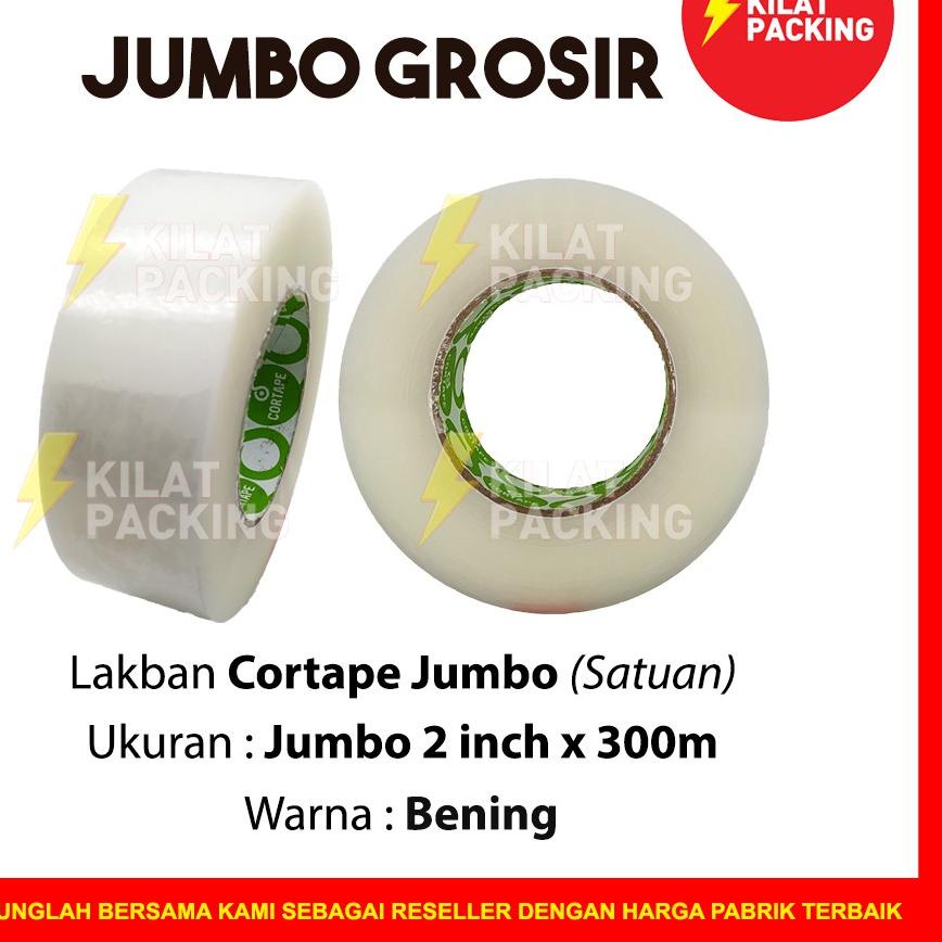 

Terbaik! Lakban JUMBO 45mm x 300 Meter - LAKBAN JUMBO 2 inch Cortape SATUAN