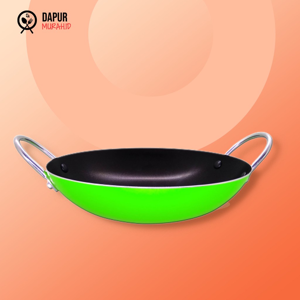 Wajan anti lengket Maxim New Halania Wok 26 cm – Hijau