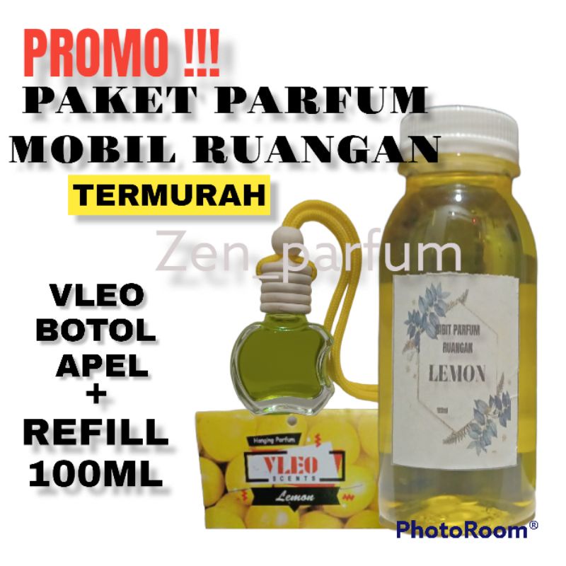 PROMO PAKET HEMAT PENGHARUM MOBIL RUANGAN VLEO &amp; REFILL 100ML