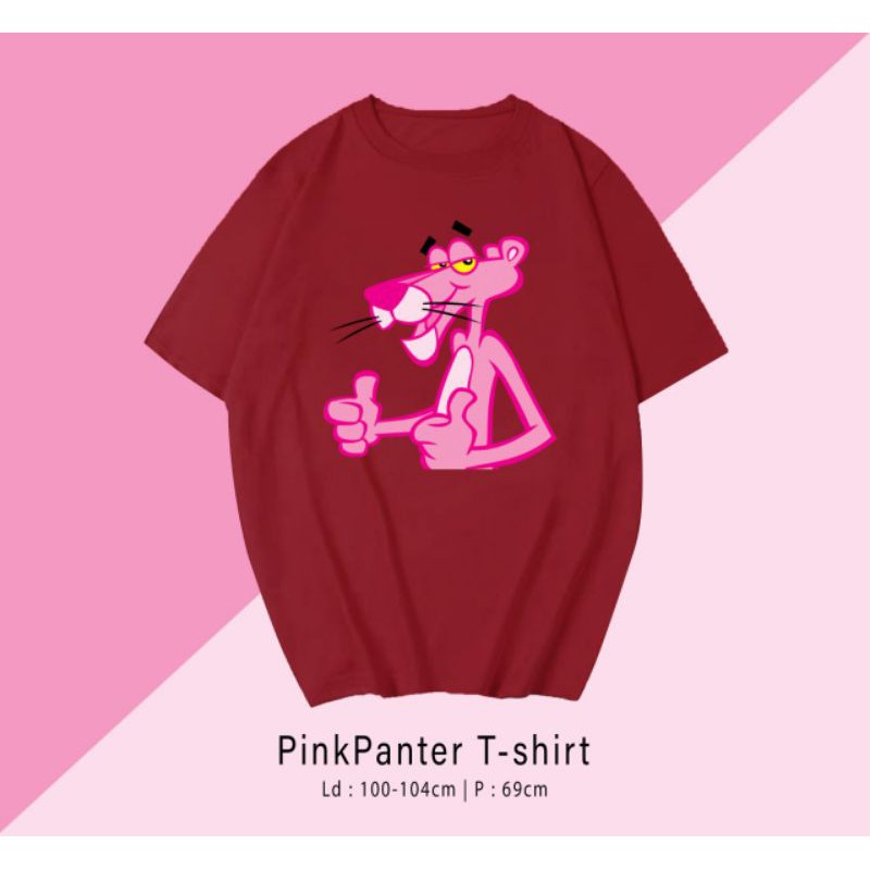 T-SHIRT / TUMBLR TEE KAOS PINK PANTER OVERSIZE PREMIUM