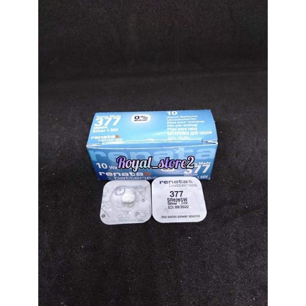 Baterai Jam Tangan Renata 626, Battery Jam 377/626 Renata Original