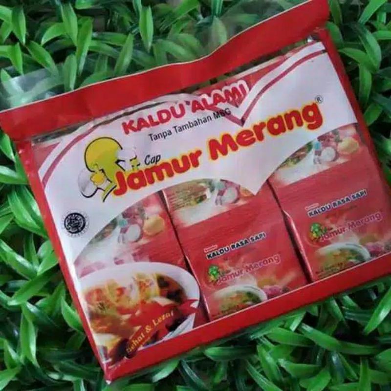 

Kaldu Sapi Alami Cap Jamur Merang 1 pack isi 30 sachet (3gr/Sachet)