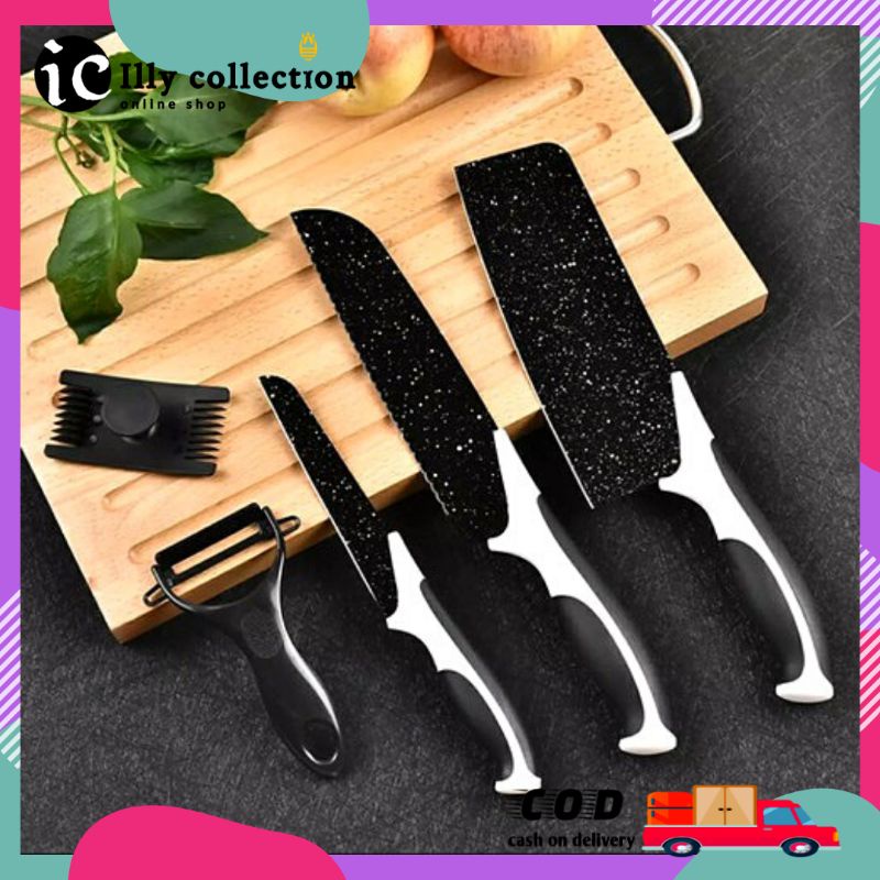 Pisau Set Dapur Isi 5 Pcs + Peeler