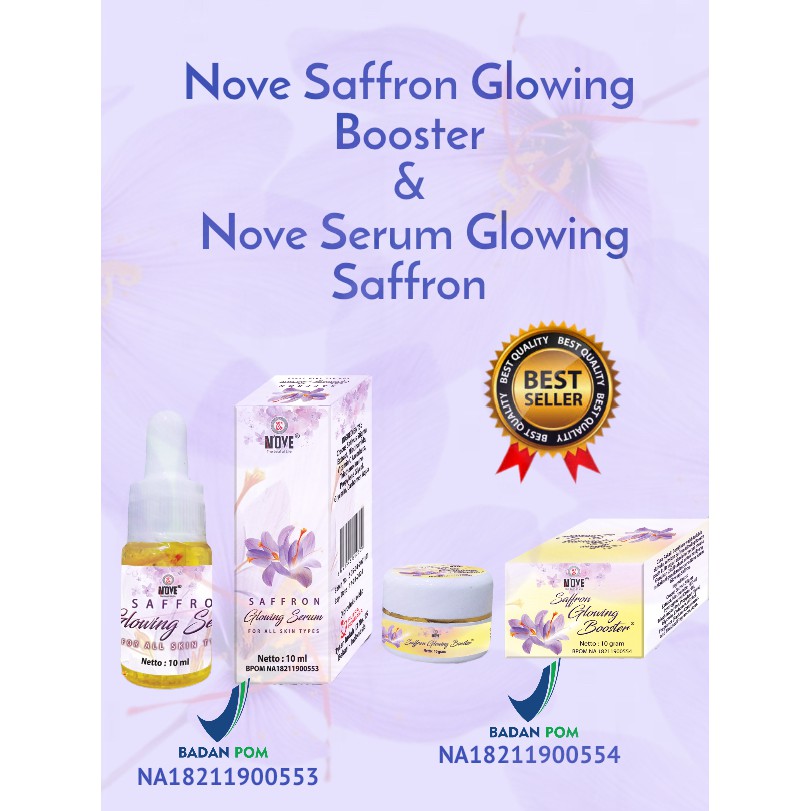 NOVE SERUM GLOWING SAFFRON BPOM + NOVE SAFFRON GLOWING BOOSTER BPOM