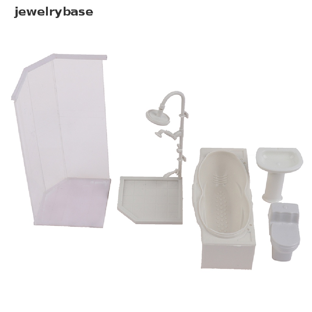 (jewelrybase) Mainan Miniatur Bathtub / Wastafel / Toilet / Kamar Mandi Skala 1: 25 Untuk Aksesoris Rumah Boneka