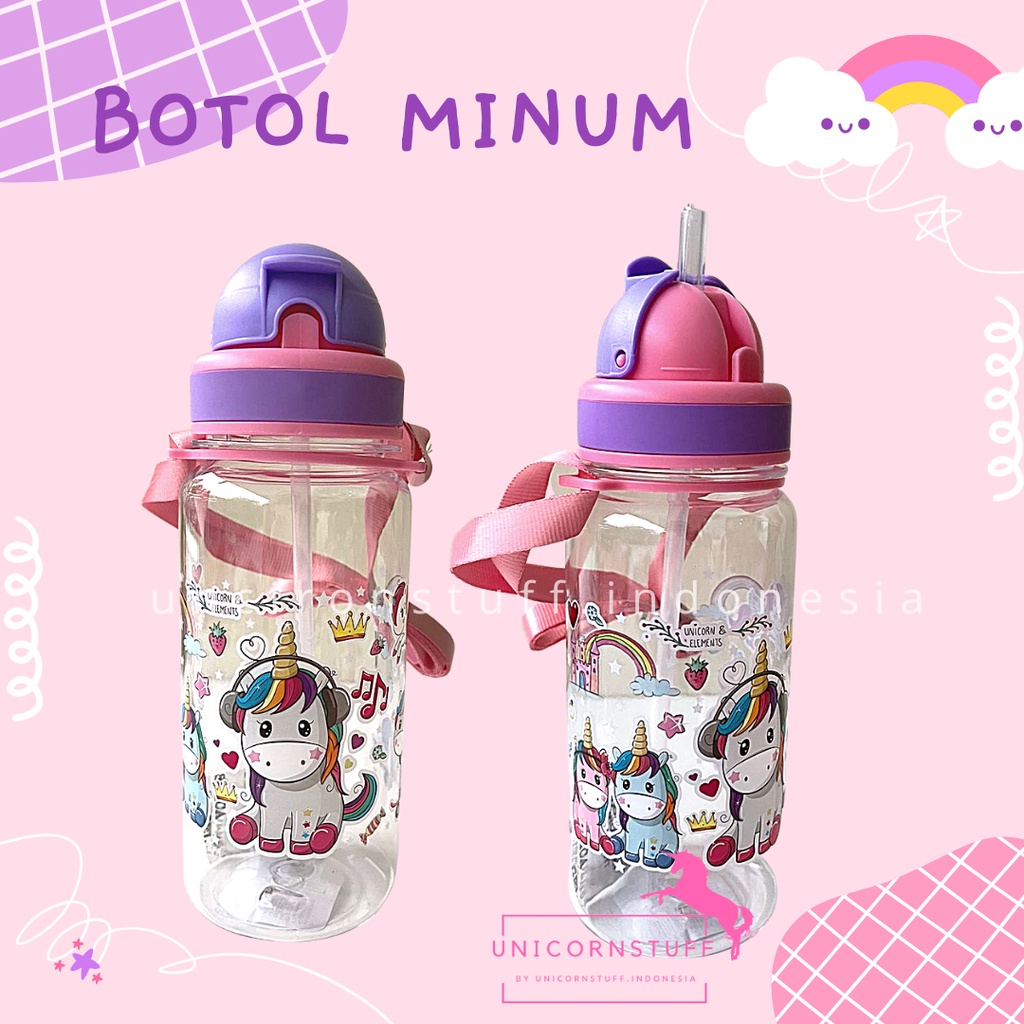 Botol Minum Unicorn Anak Sekolah Kado Hadiah Cewek Ulang Tahun Perempuan