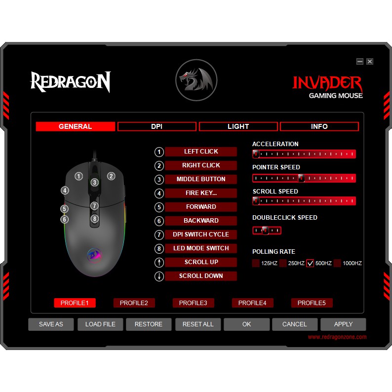 Redragon RGB INVADER - M719-RGB Gaming Mouse-2