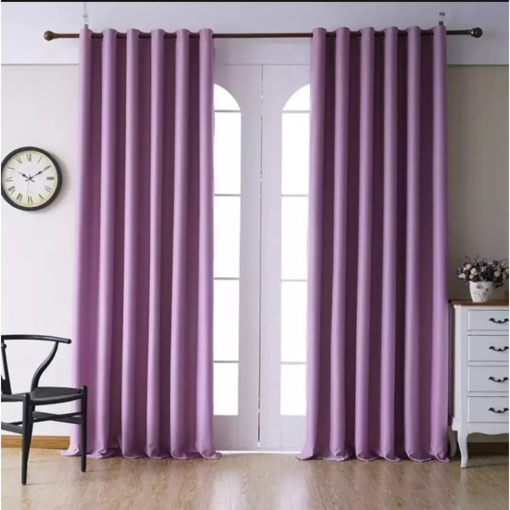 Gorden Pintu/Gorden Jendela/Gorden Import Polos Lebar 140 cm