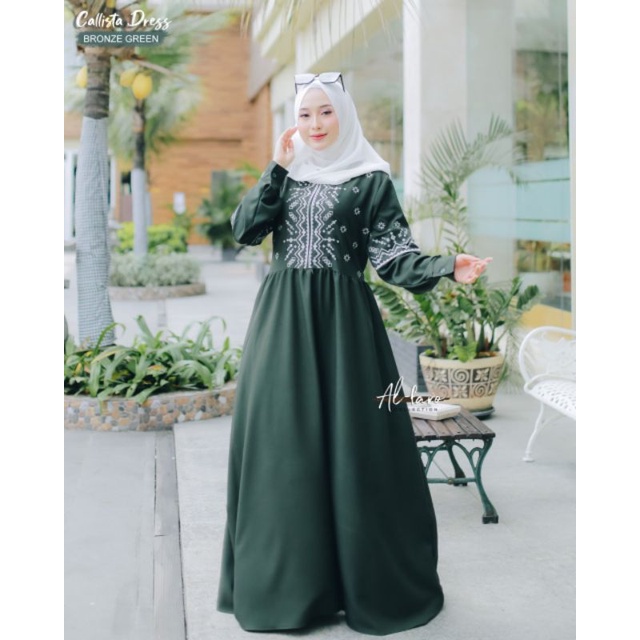 Callista Dress/Callista by Alfaro/Gamis Alfaro/Gamis Bordir/Gamis Ity Crepe