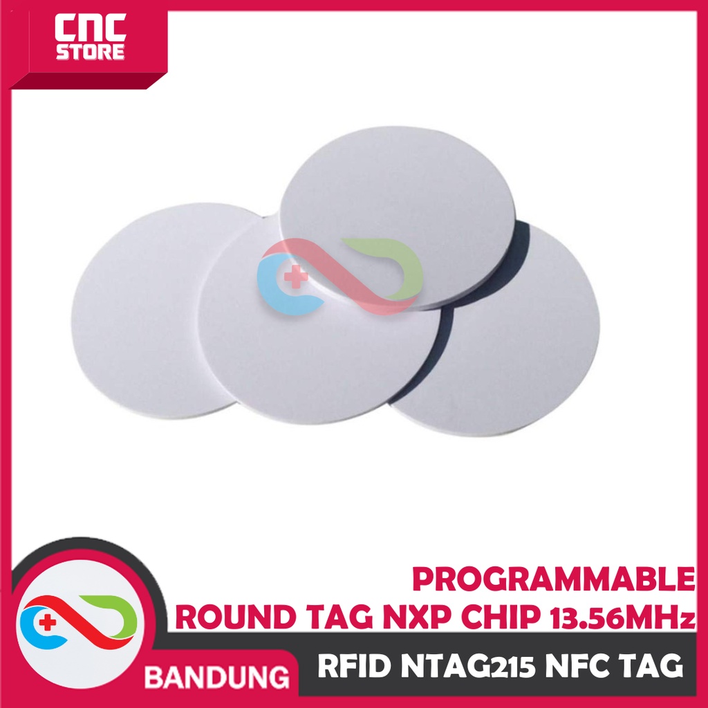 RFID NTAG215 NFC TAG PROGRAMMABLE ROUND TAG NXP CHIP 13.56MHz NTAG 215 NFC