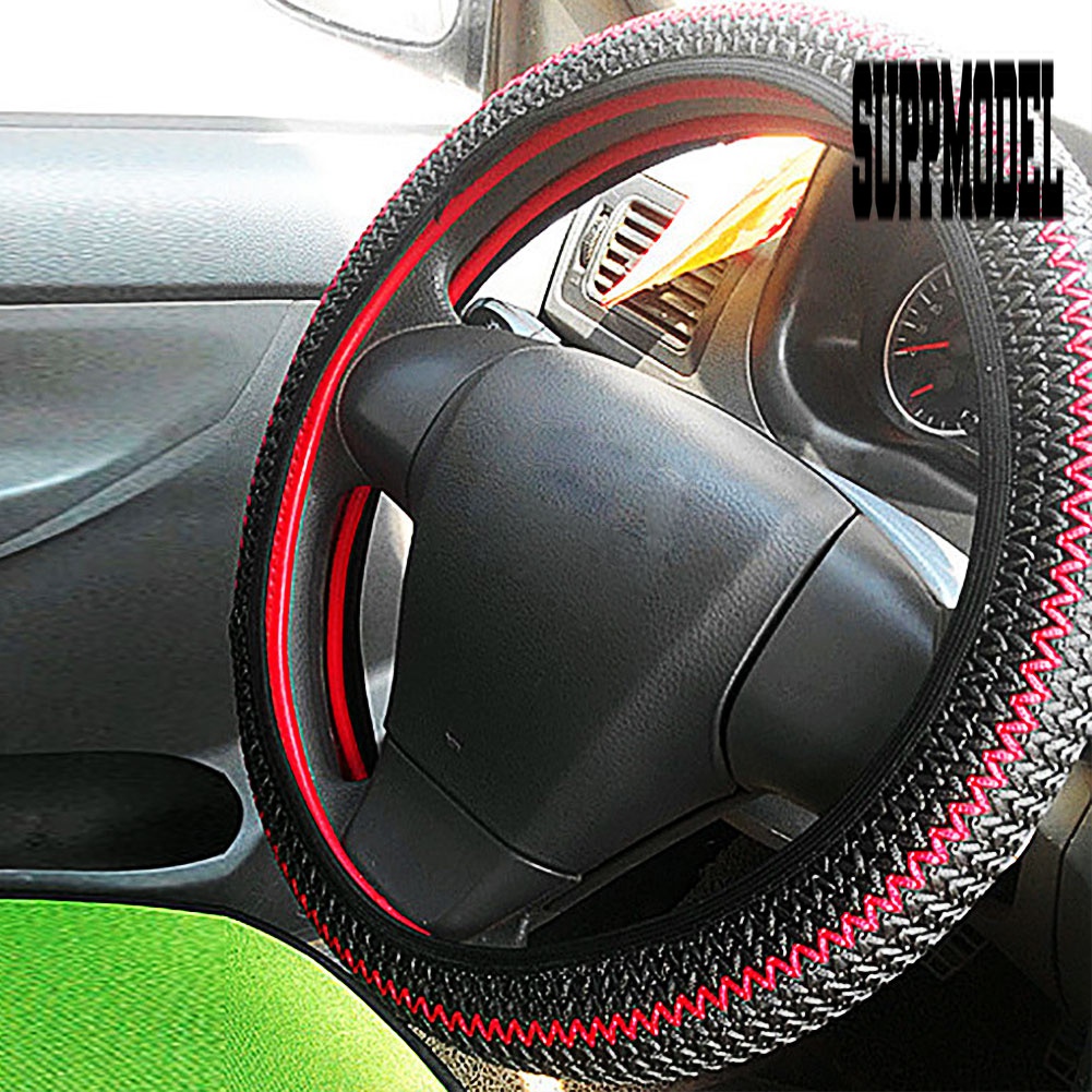 Sarung Setir Mobil Bahan Ice Silk Breathable Anti Slip Untuk Musim Panas