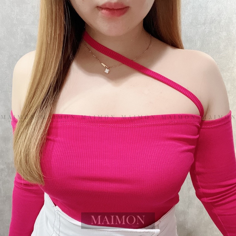 Multy Look Off Shoulder Asymmetric Top | Atasan Sabrina Korean Fashion | Maimon Grosir