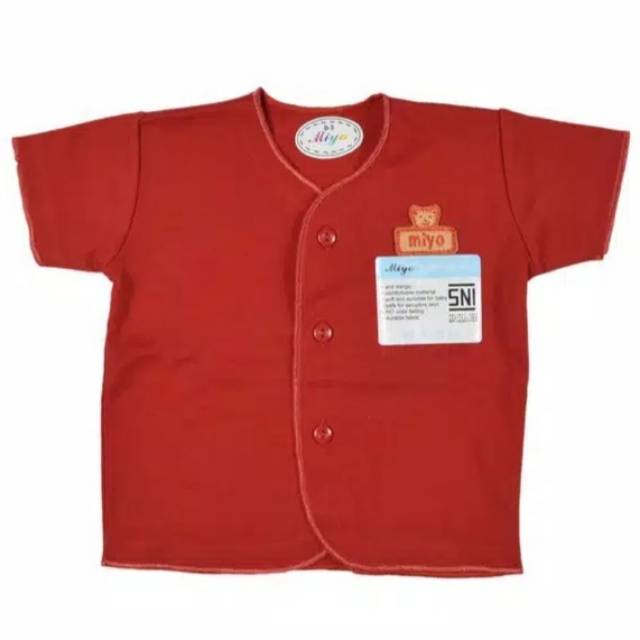 MIYO 1 Pcs Baju Bayi Lengan Pendek MERAH Newborn (0-6M)