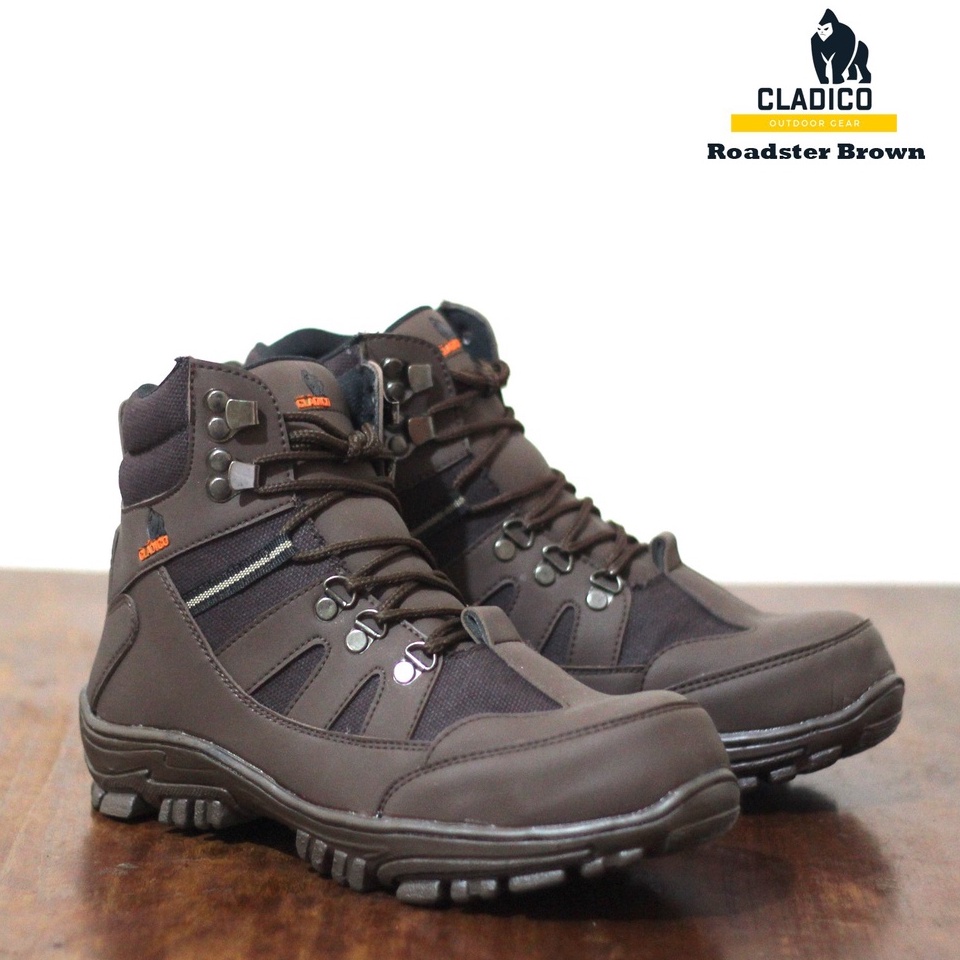 Sepatu Safety Ujung Besi Boots Safety hiking tracking Pria Cladico Roadster Tinggi