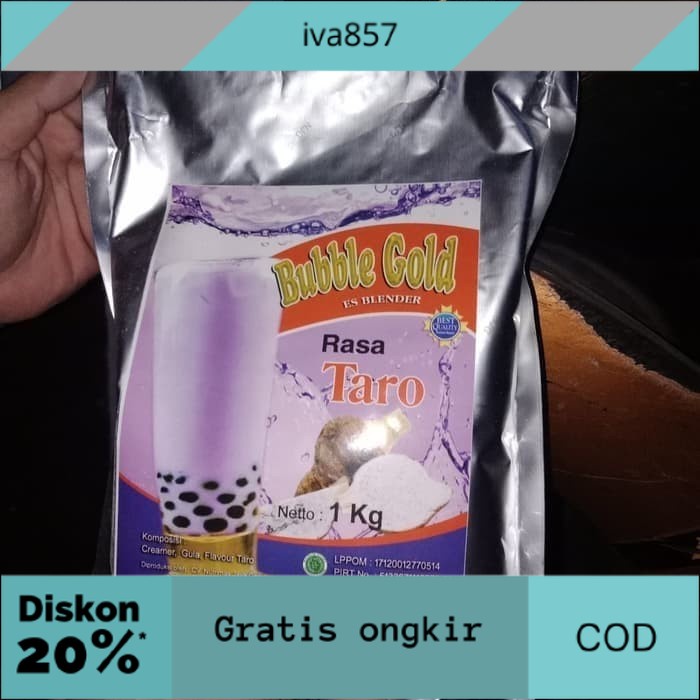 

PROMO BUBBLE GOLD TERMURAH TARO 1KG GRATIS ONGKIR