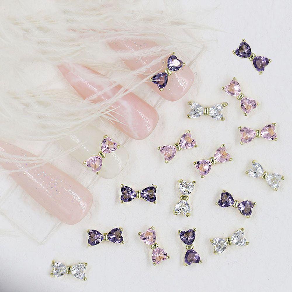 Agustina Ikatan Simpul Bor Kuku Glitter Mewah Manicure Aksesoris Indah DIY Nail Art Dekorasi