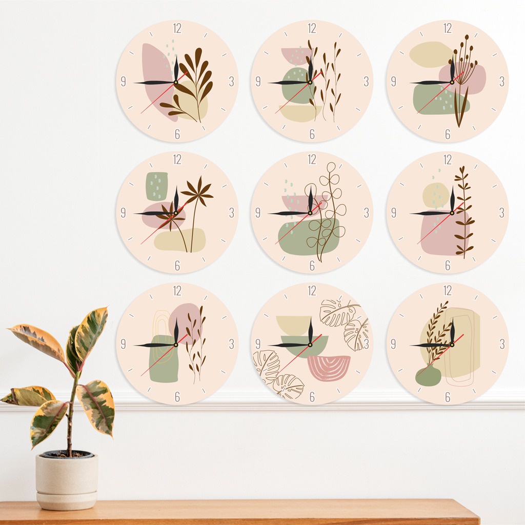 JAM DINDING KAYU MINIMALIS VINTAGE WALL DECOR RUANGAN ARTISTIK DEKORASI RUANG TAMU KLASIK MODERN ART