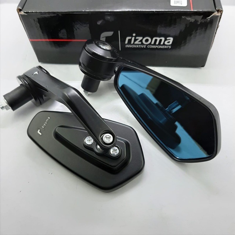 Spion Jalu Oval Bar End Rizoma Kaca Biru / Spion Jalu Lancip Rizoma Motor Nmax Aerox Pcx Vario 150