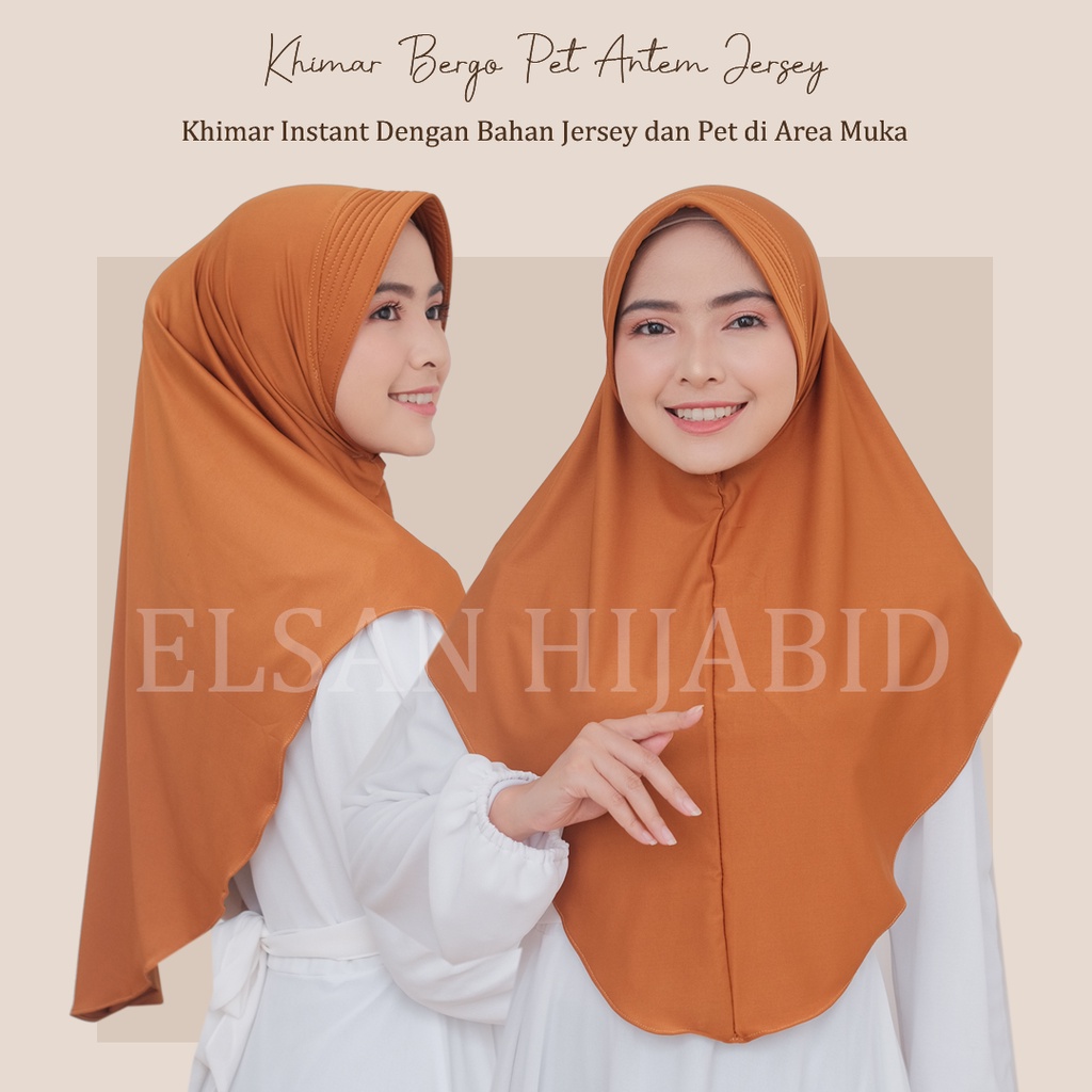 jilbab Khimar Jersey hamedah Pet Antem size L