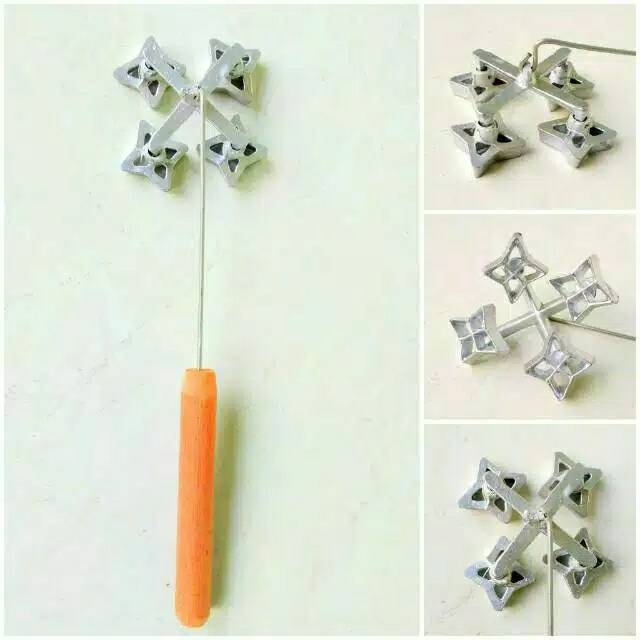 Cetakan Kue Kembang Goyang Lamtari Bintang Mini Gandeng