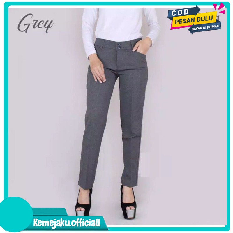 Celana Wanita Panjang Polos - Celana Panjang Kerja Wanita Formal Jumbo Big OverSize 5L 4L 3L XXL XL 