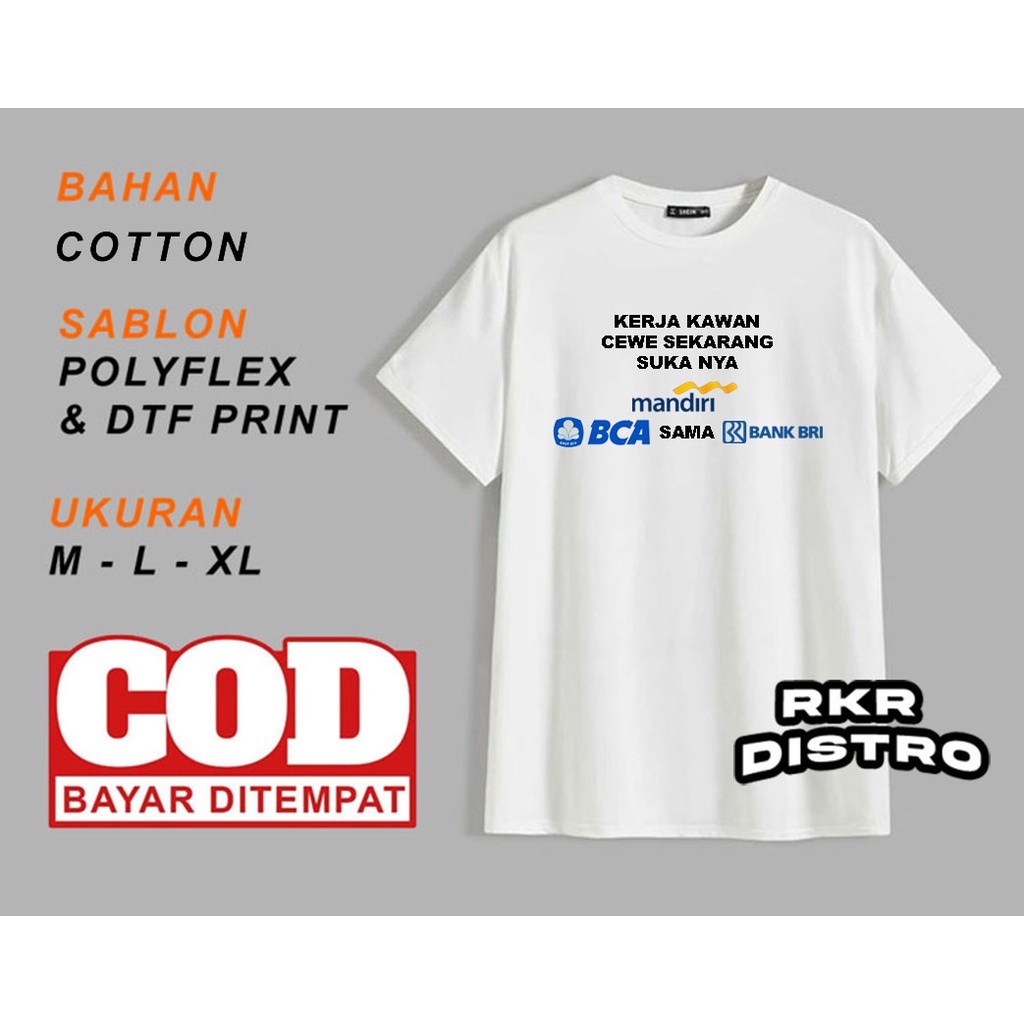 kaos kerja kawan / kaos viral / kaos pria murah